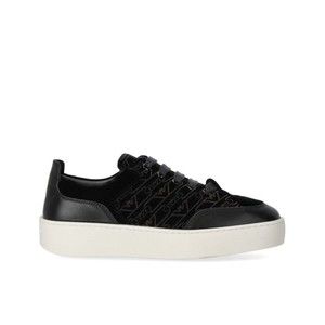 Emporio Armani Black Monogram Sneaker - NWT